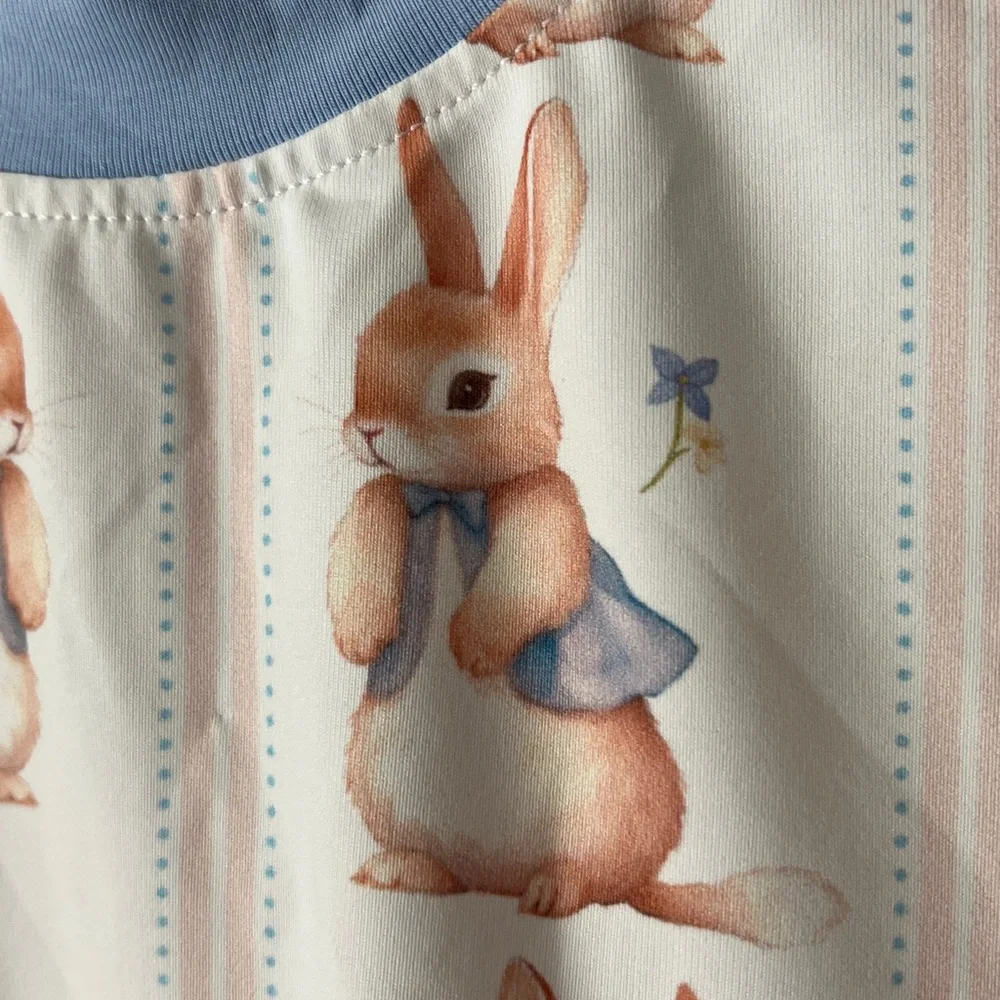 New! The Bella Bean Bunny Pajama Set Easter Spring Size 8 NWT - Picture 6 of 9